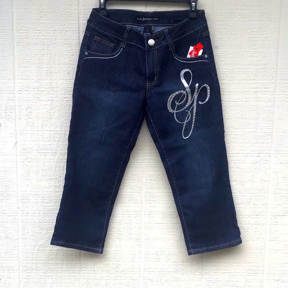 Y2K South Pole cropped Capri denim jeans